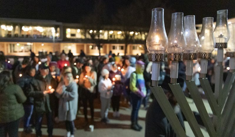 Menorah lighting on the CSU campus
